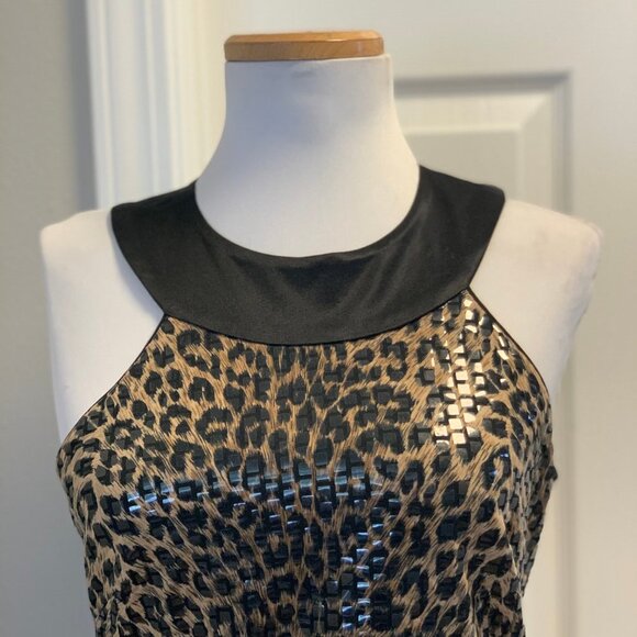NWOT Cache Dress, Sexy Animal Print, Size 6 - Picture 6 of 8